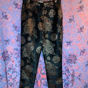 Rose Gold Jacquard Skinny Trousers size 2/XS/S